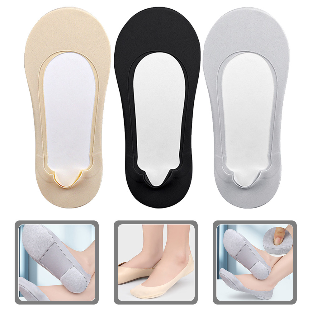 Invisibility Sock Loafer - 3 пары низких невидимых носков для