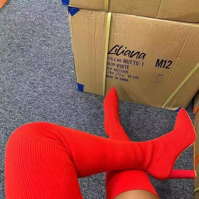 Женские модные сексуальные бот – обзор и цена Knee High Sock Women